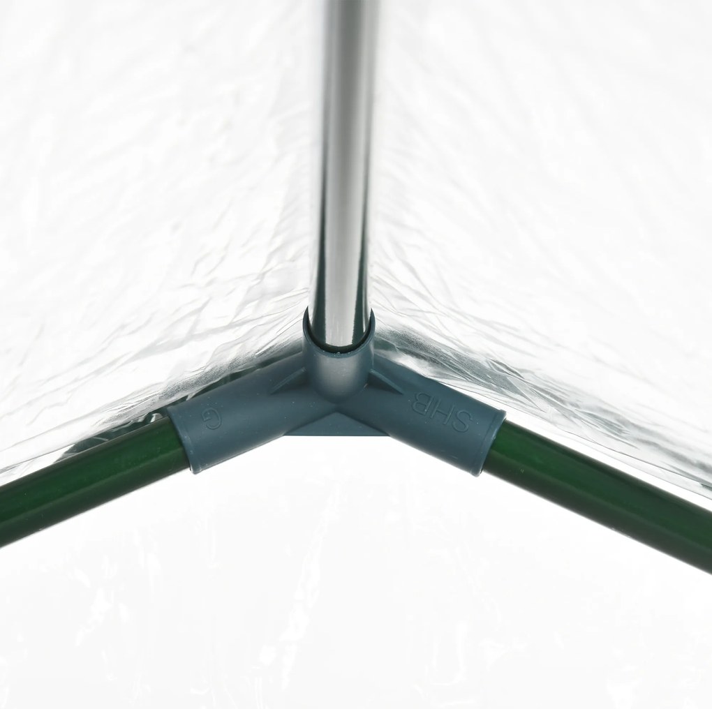 Outsunny Sera Cabina Portabila 6' x 3' x 6', Folie PE, Sera de Gradina cu Cadru de Otel, Usa cu Fermoar, Aerisire Superioara, pentru Flori, Legume, Puieti, Plante Tropicale, Verde | Aosom Romania