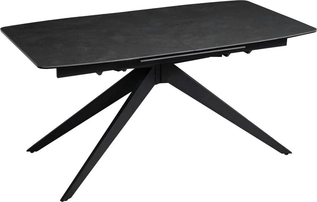 Masa extensibila COSMO, negru, sticla/ceramica/metal, 180/240x90x76 cm