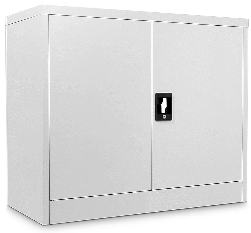 Dulap metalic universal jos 90 x 40 x 80 cm, încuietoare cilindrică, gri - ral 7035