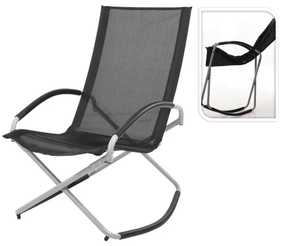 442216 ProGarden Foldable Rocking Chair Black