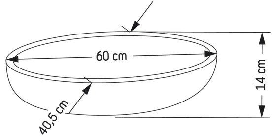 Lavoar pentru blat OLSBORG 60x40,5 cm beton/gri