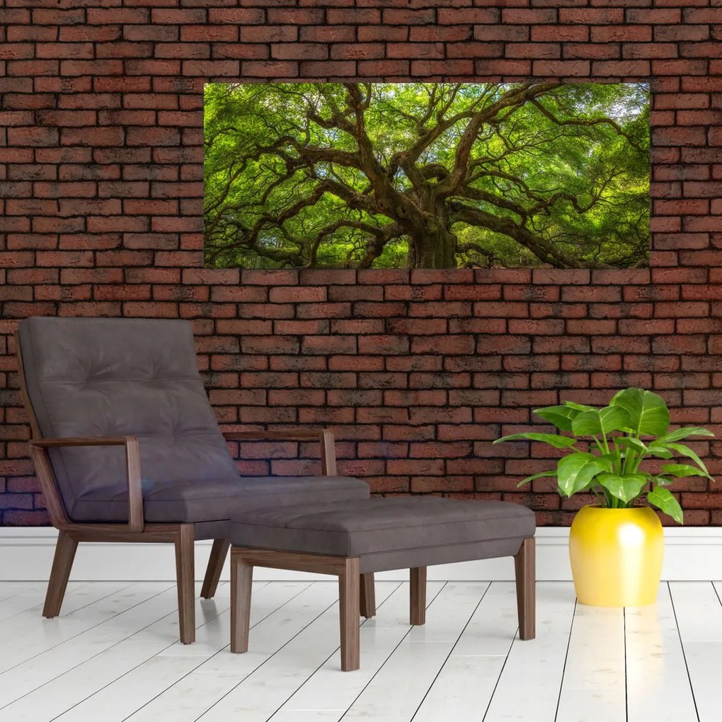 Tablou - Copac verde (120x50 cm)