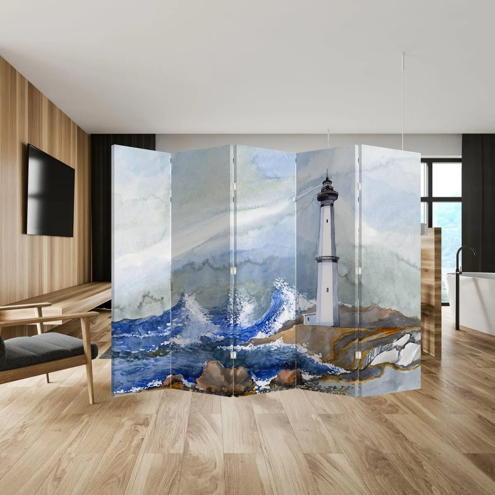 Paravan - Pictura farului (210x170 cm)