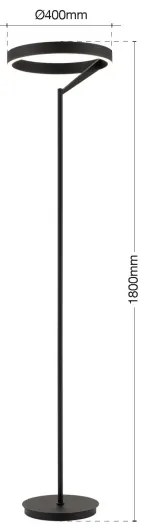 Orion - Lampă de podea LED KOLK, dimabilă, 40 W, 230 V, 2700/4000 K, neagră