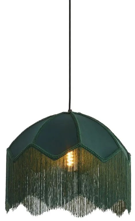 Lustră în culoarea petrol cu abajur textil ø 40 cm Malacia – Light &amp; Living