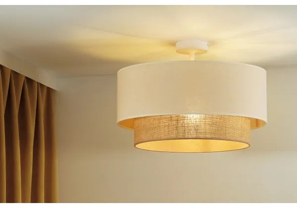 Lustră aplicată Duolla BOHO 1xE27/15W/230V d. 45 cm crem/maro