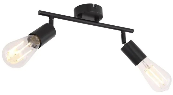 Plafoniera cu 2 spoturi directionabile design modern MARTHA negru