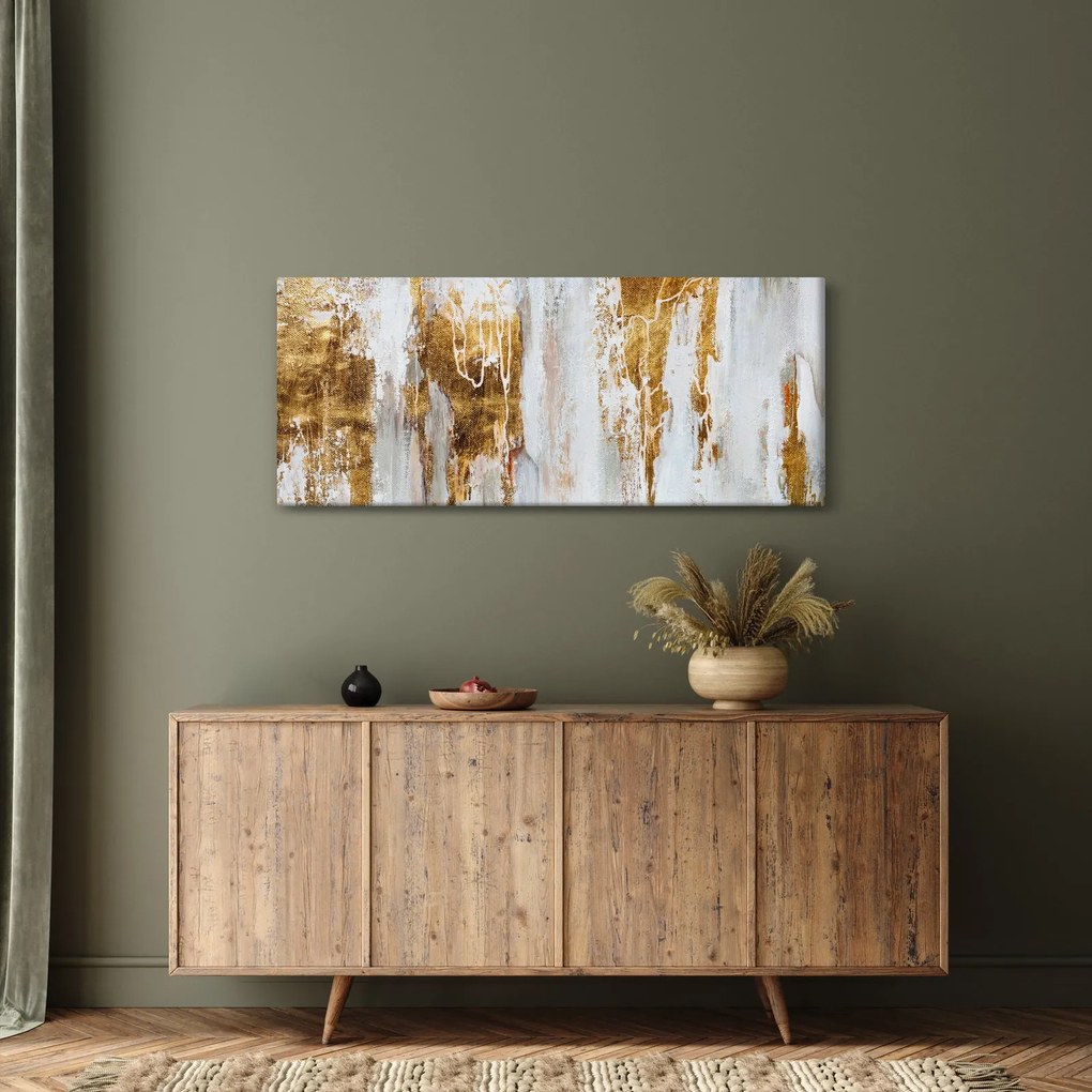 Tablou - Abstract auriu (120x50 cm)