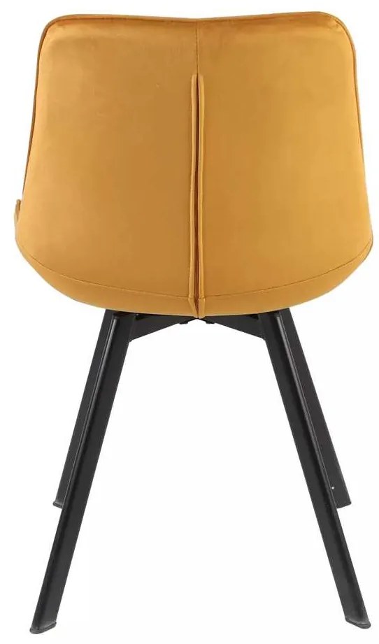 Scaun de bucătărie Albons Velvet, galben