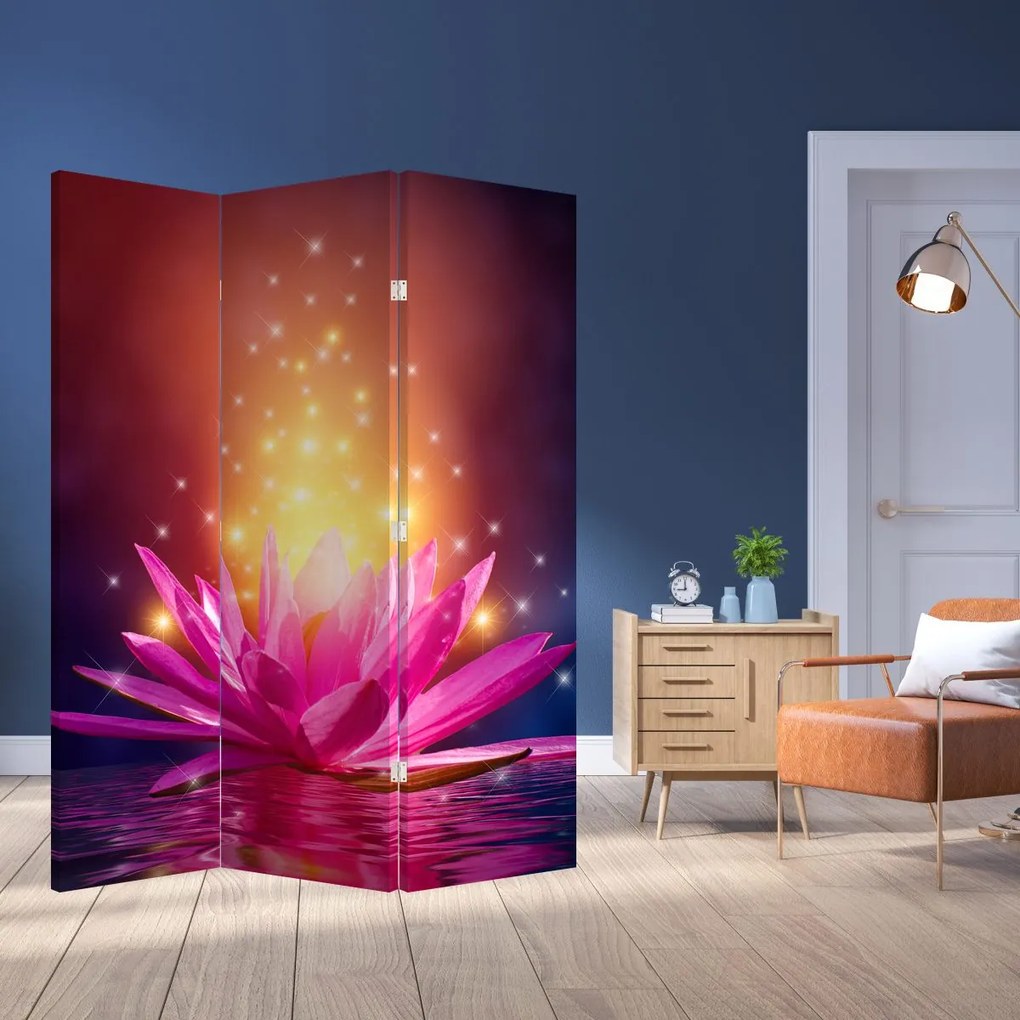 Paravan - Lotus pe apă (126x170 cm)