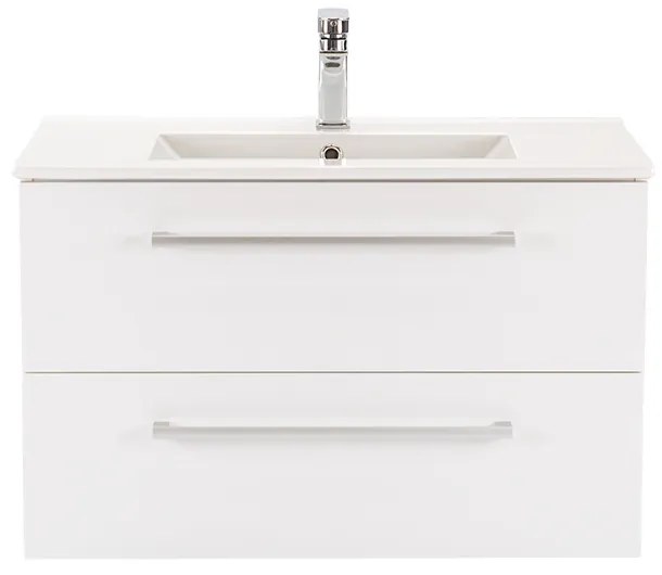 Dulap inferior Vario Clam 80 cu lavoar alb-alb
