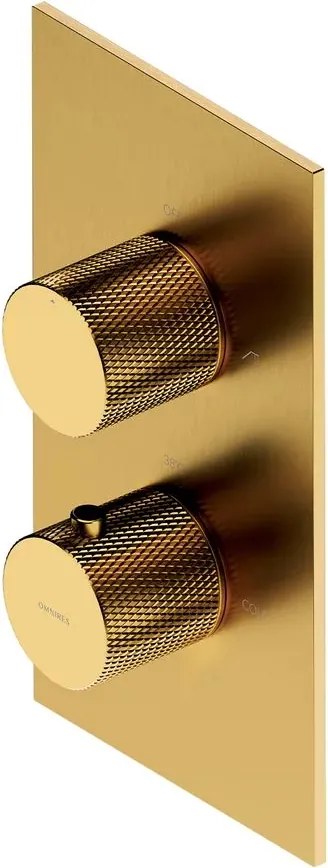 Baterie cada - dus incastrata Omnires Contour cu corp ingropat auriu periat