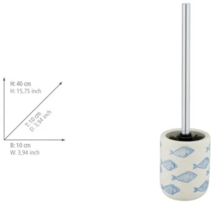 WENKO 24313100 - Perie WC AQUAMARIN, 10 x 40 cm, bej