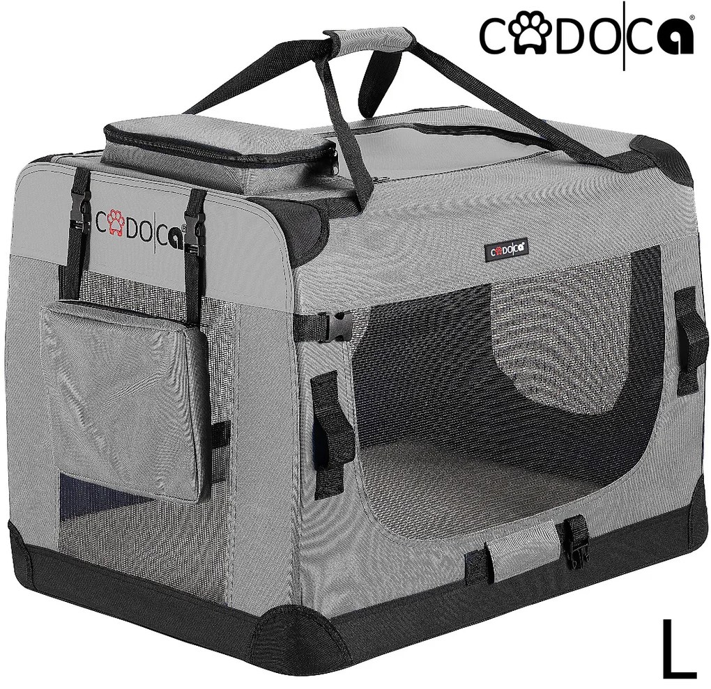 Deuba Geanta portabila pentru caini L 70x52x52cm - gri