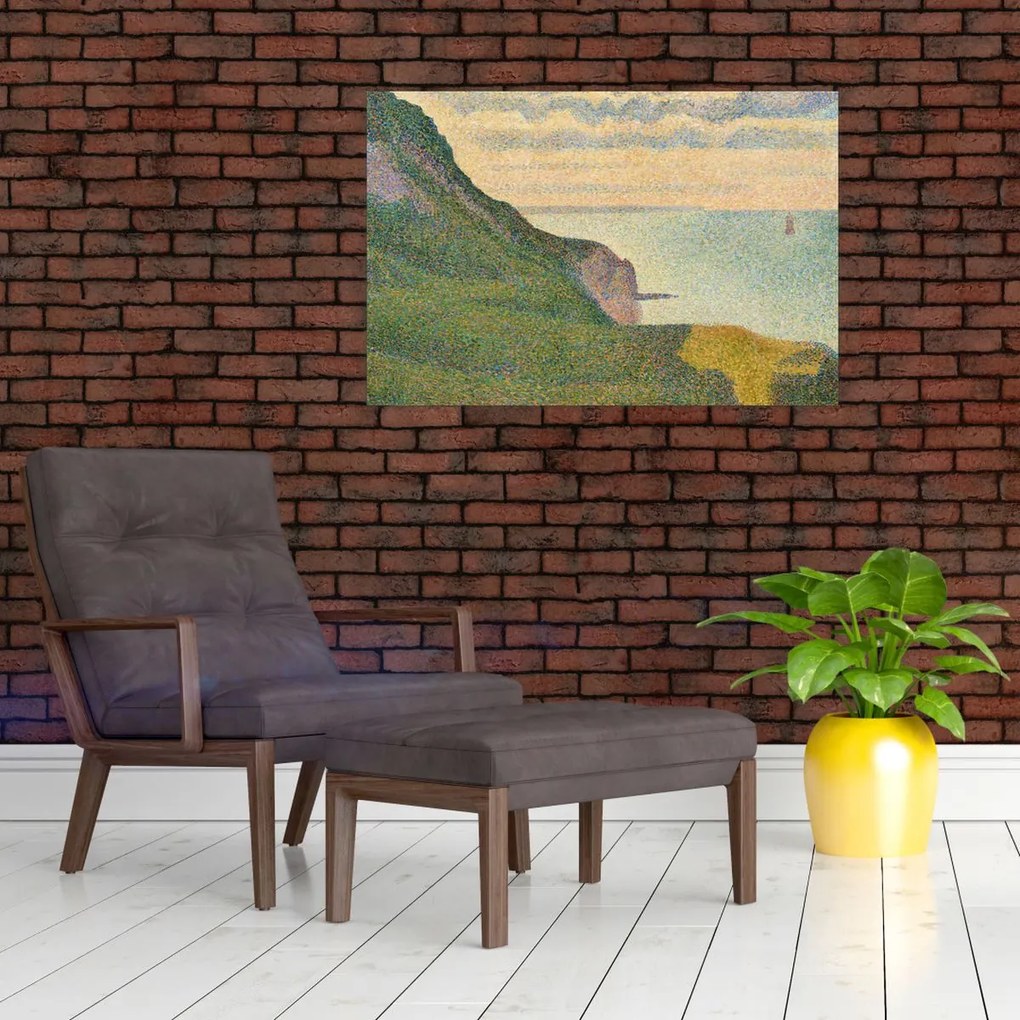 Tablou - Georges Seurat, Seascape at Port-en-Bessin, Normandy, reproducere (90x60 cm)