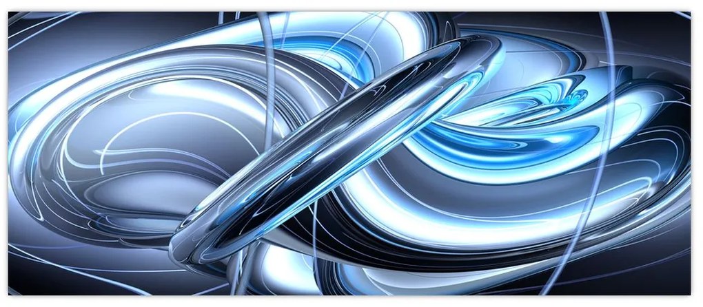 Tabloul cu abstracție albastră (120x50 cm)