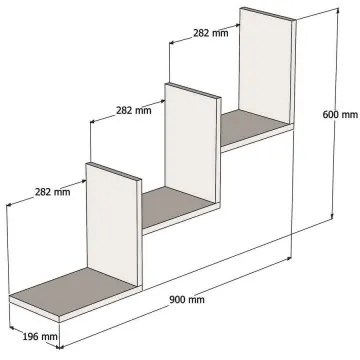 Etajeră de perete MIST 60x90 cm albă