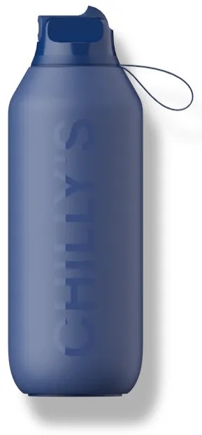 Sticlă termos Chilly's Bottles - albastru whale 500ml, colecția Series 2 Flip