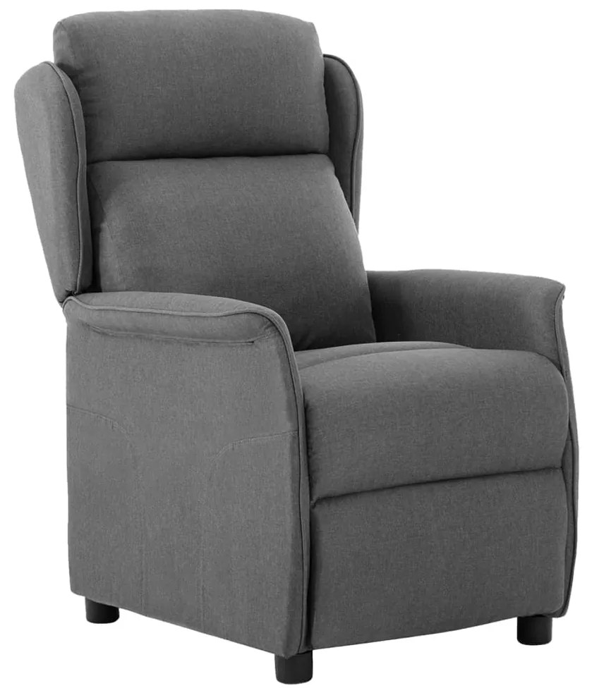 3073616 vidaXL Fotoliu rabatabil electric, gri deschis, textil
