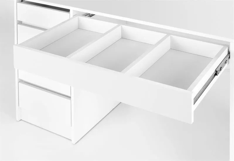 Masuta de toaleta cu oglinda si LED Hollywood XL – Alb