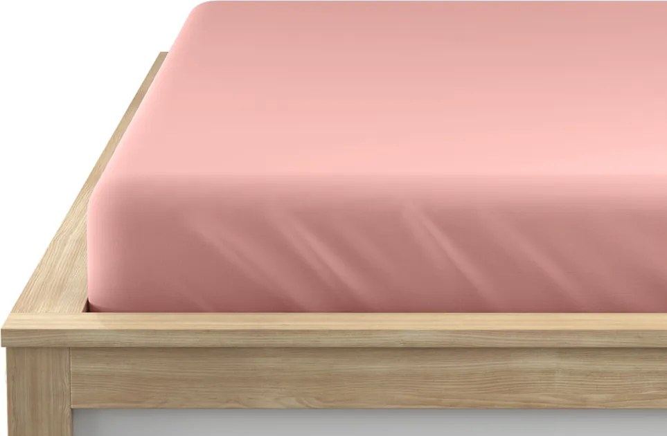 Cearsaf Jersey roz deschis 200 x 220 cm