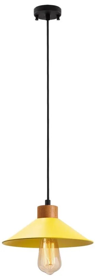 Lustră pe cablu MANAVGAT 1xE27/40W/230V galben/maro