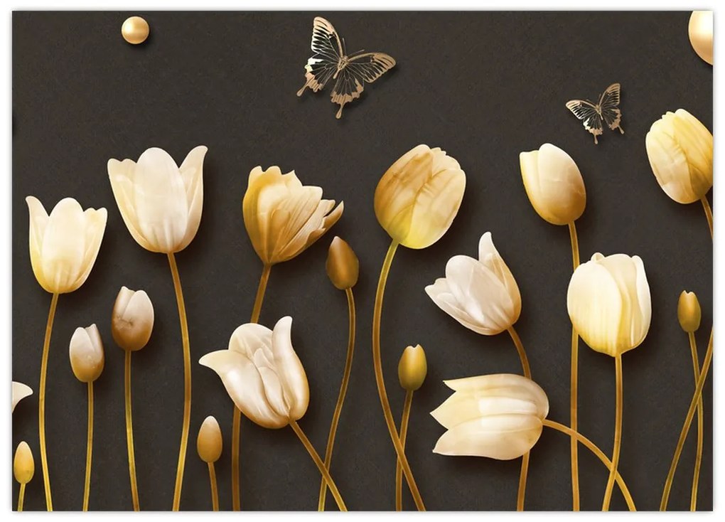 Tablou - Lalele - abstract (70x50 cm)