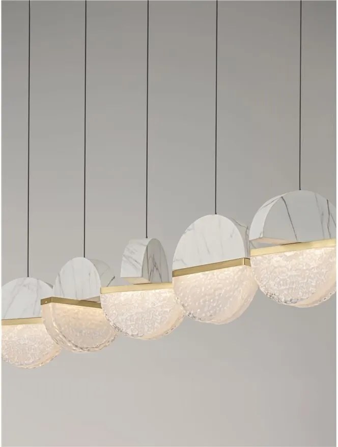 Lustra decorativa liniara cu 5 pendule LED 3000K DORIN