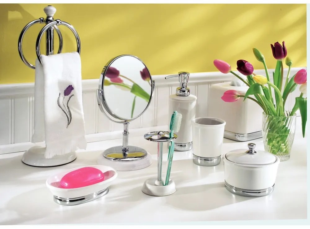 Suport pentru periuțele de dinți iDesign York, alb