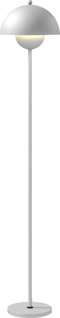 HOMCOM Lampă de podea pentru living modernă cu abajur în formă de bol, întrerupător de picior, soclu E27, fără bec, Ø30x155 cm Argintiu | Aosom Romania