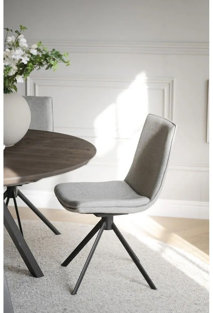 Scaune de dining bej rotative 2 buc. Lowell - Rowico