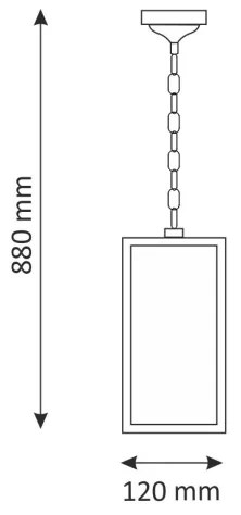 Lustră exterior MALMO 1xE27/15W/230V negru