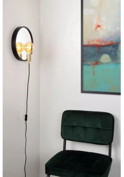 Aplică cu oglindă Lucide 36213/31/30 REFLEX 1xE27/25W/230V negru