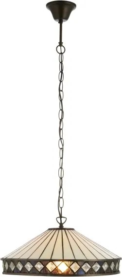 Endon 112196 - Lustră cu lanț Tiffany FARGO 1xE27/60W/230V Ø 41,5 cm