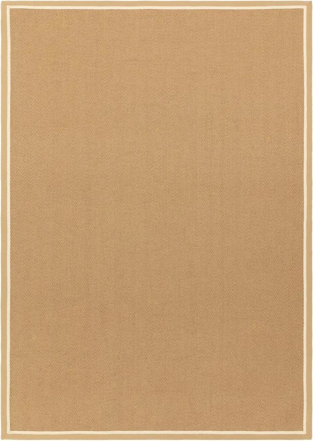 Covor în culoare naturală reversibil, țesut manual din iută 200x290 cm Bordo Herringbone Linen – Asiatic Carpets