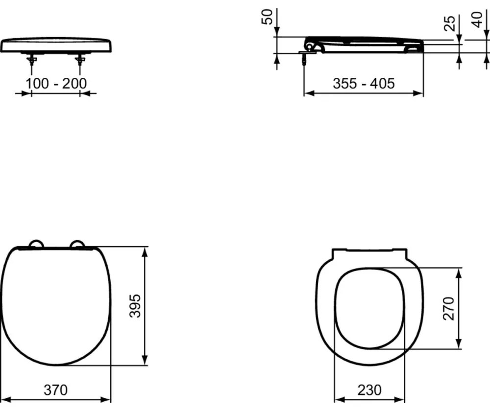 Capac wc soft close duroplast Ideal Standard Connect Space II alb