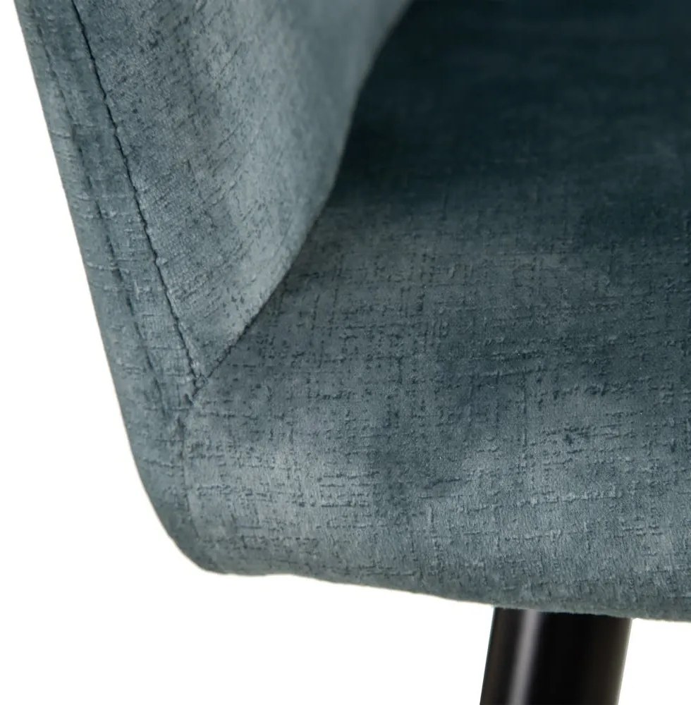 Scaun dining albastru Blue Fabric