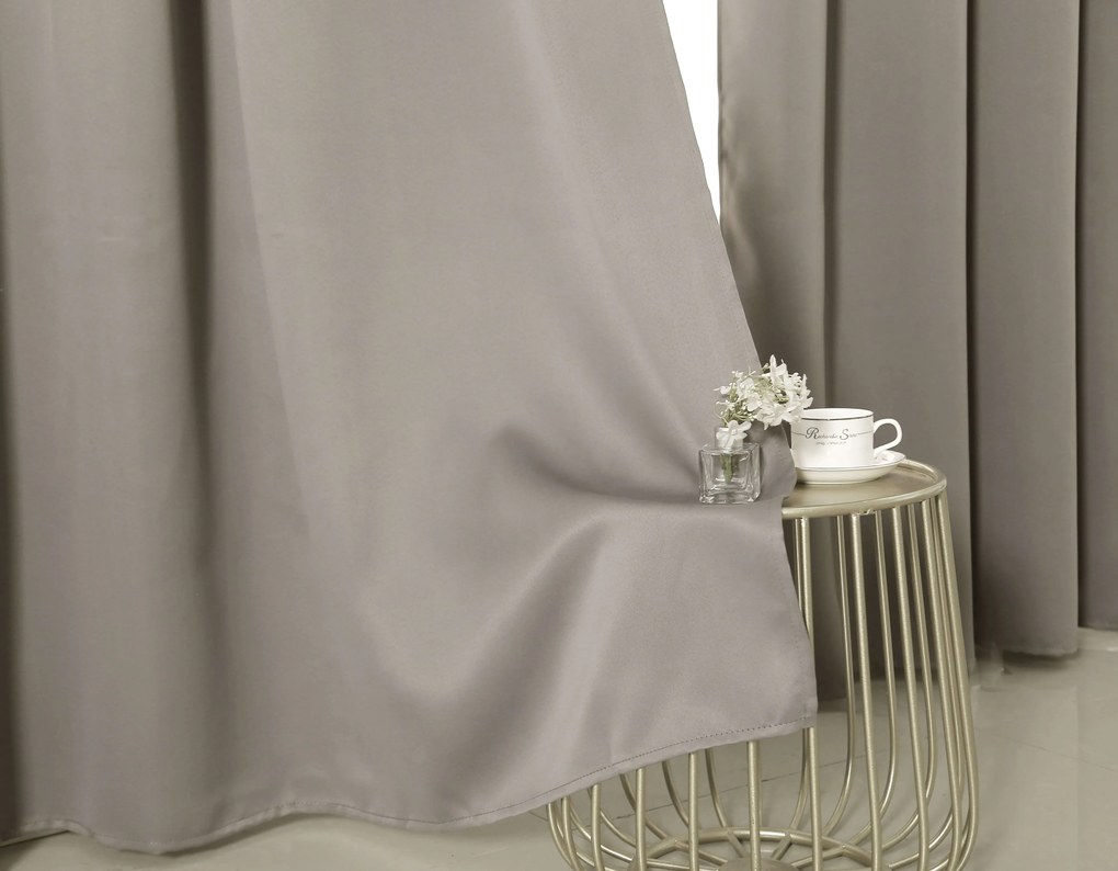 Draperie gri-maro OXFORD 140x250 cm Agatat: Inele metalice