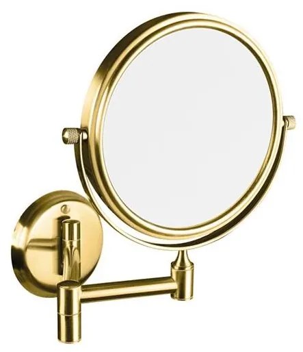 Oglindă cosmetică 18x25 cm inox/auriu