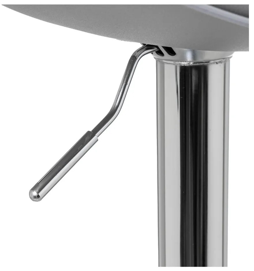 Scaune de bar gri cu înălțime ajustabilă 2 buc. din imitație de piele (înălțime șezut 56,5 cm) – Casa Selección