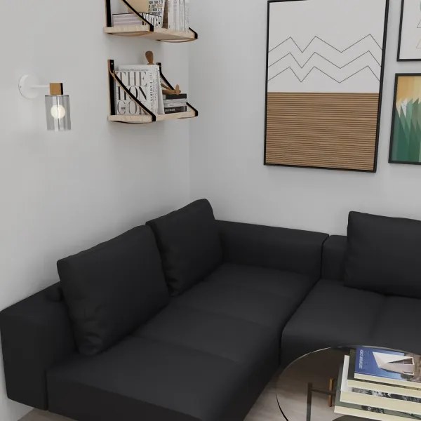 Lampă de perete MADERA 1xE27/60W/230V albă/lemn