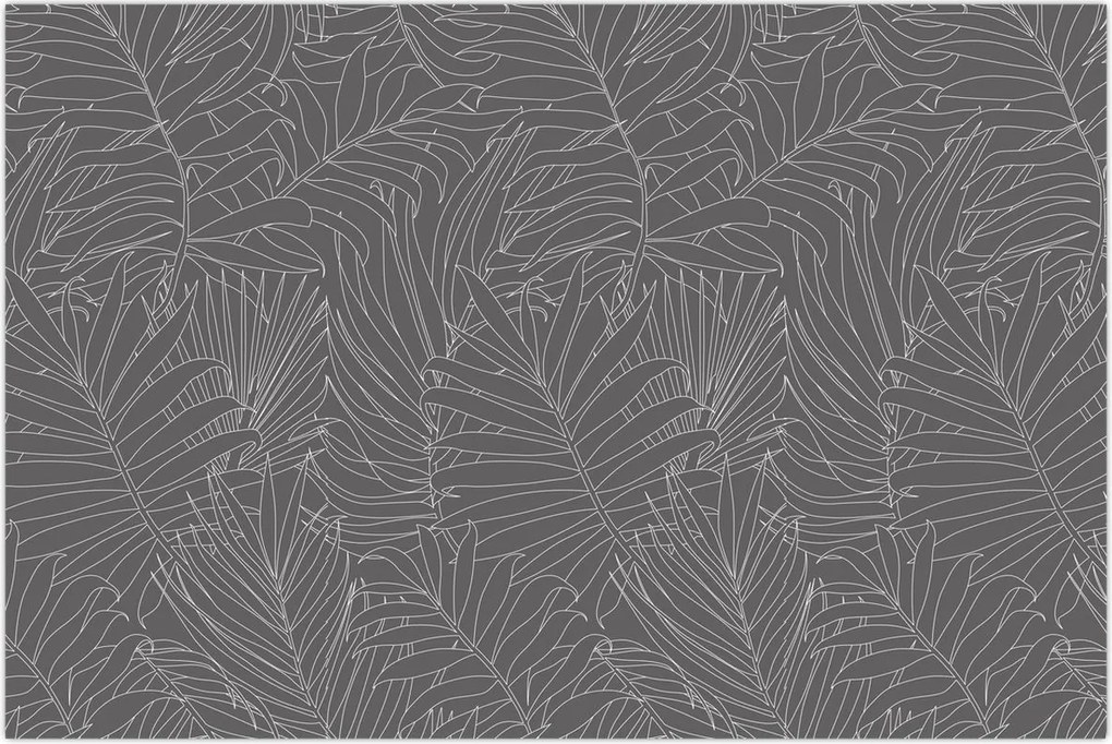 Tablou - Frunze de palmier gri (90x60 cm)