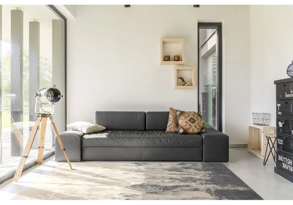 Covor gri/bej din lână 170x240 cm Niagara graphite – Agnella