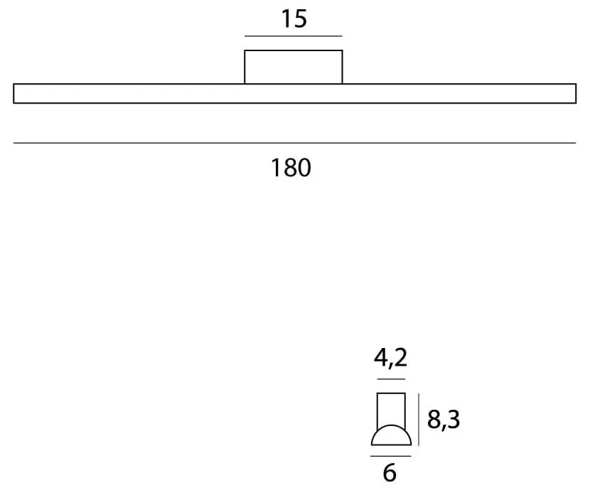 Plafoniera LED stil minimalist IP44 Tampa 180cm