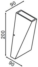 Aplica LED pentru iluminat exterior design modern Times Square IP54 negru MYO580WL-L6B