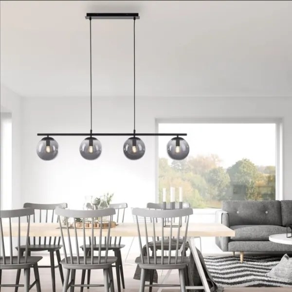 Lustră pe cablu JUST LIGHT. 14604-18 WIDOW 4xE14/25W/230V negru