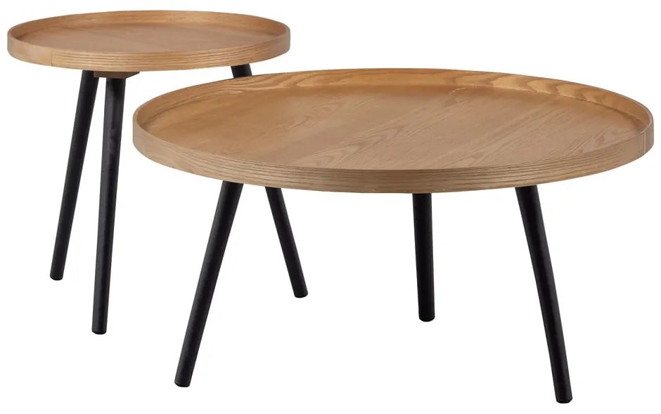 Măsuță auxiliară WOOOD Mesa, ø 45 cm, natural