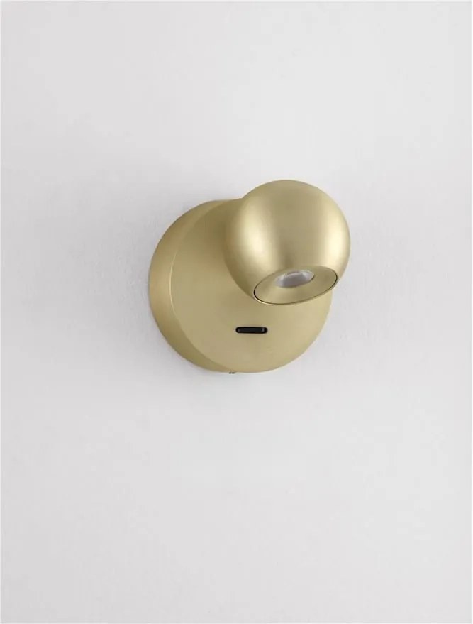 Aplica de perete cu spot LED SFERA aurie