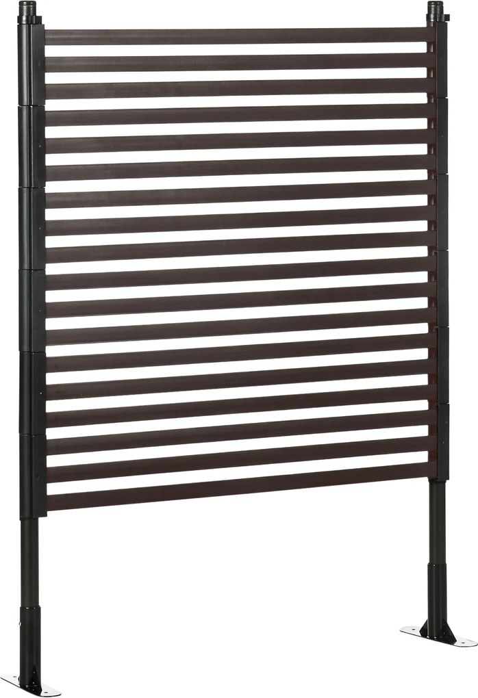 Outsunny Panou gard de grădină paravan metalic exterior cu picioare sau țăruși de înfigere, modular, 93L x 22l x 124H cm | Aosom Romania