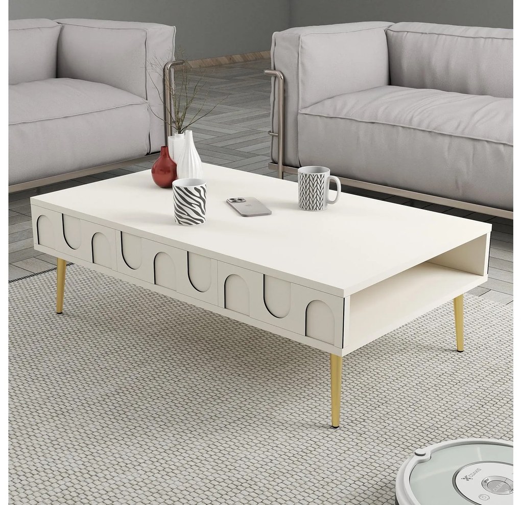 Măsuță de cafea Bipemu 1 (crem + auriu) . 1093323